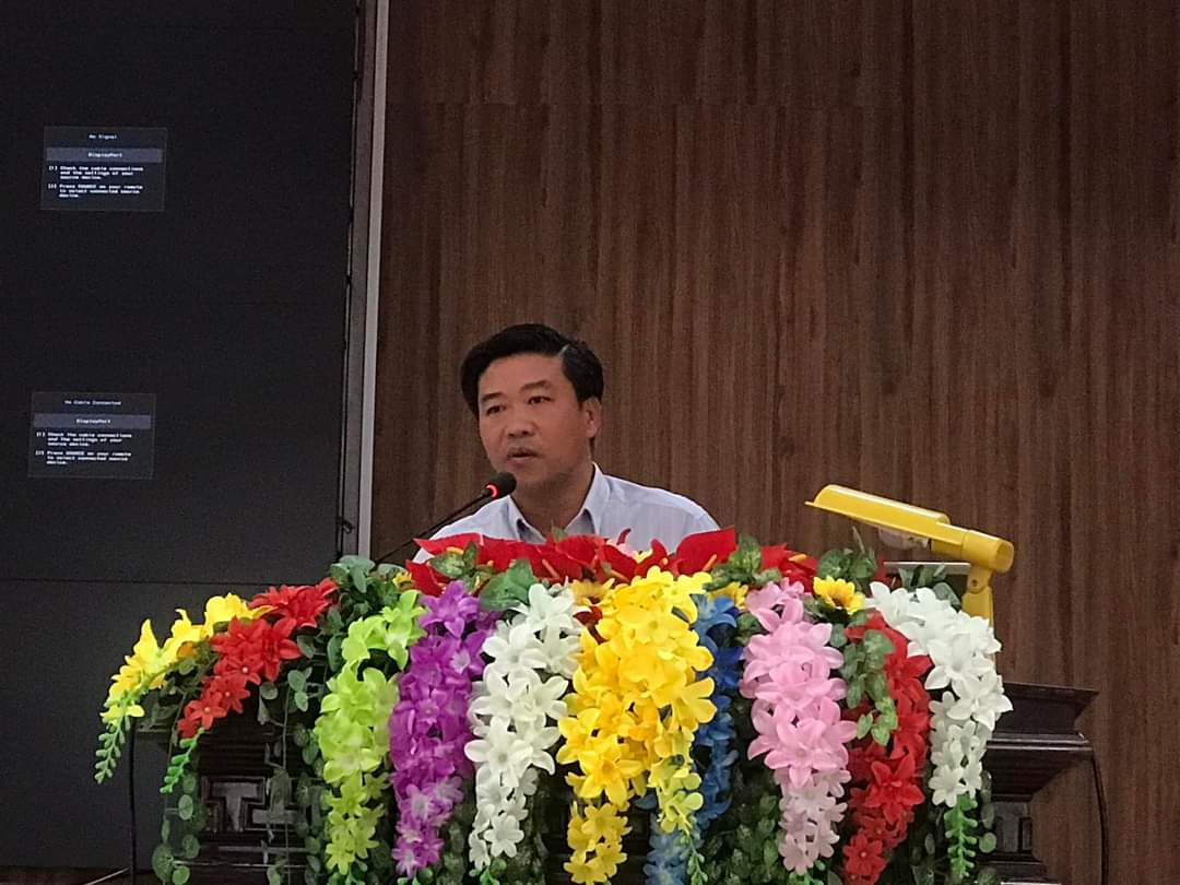 ông Phan Minh Nam, Thị ủy viên, trưởng Phòng GDĐT phát biểu tại Hội nghị